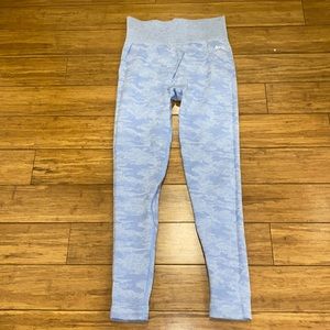 Aybl no front seam blue army leggings